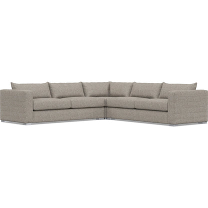 Helena 3-Piece Fabric Sectional by Bernhardt in stainless steel. Made from unique in a unique style.