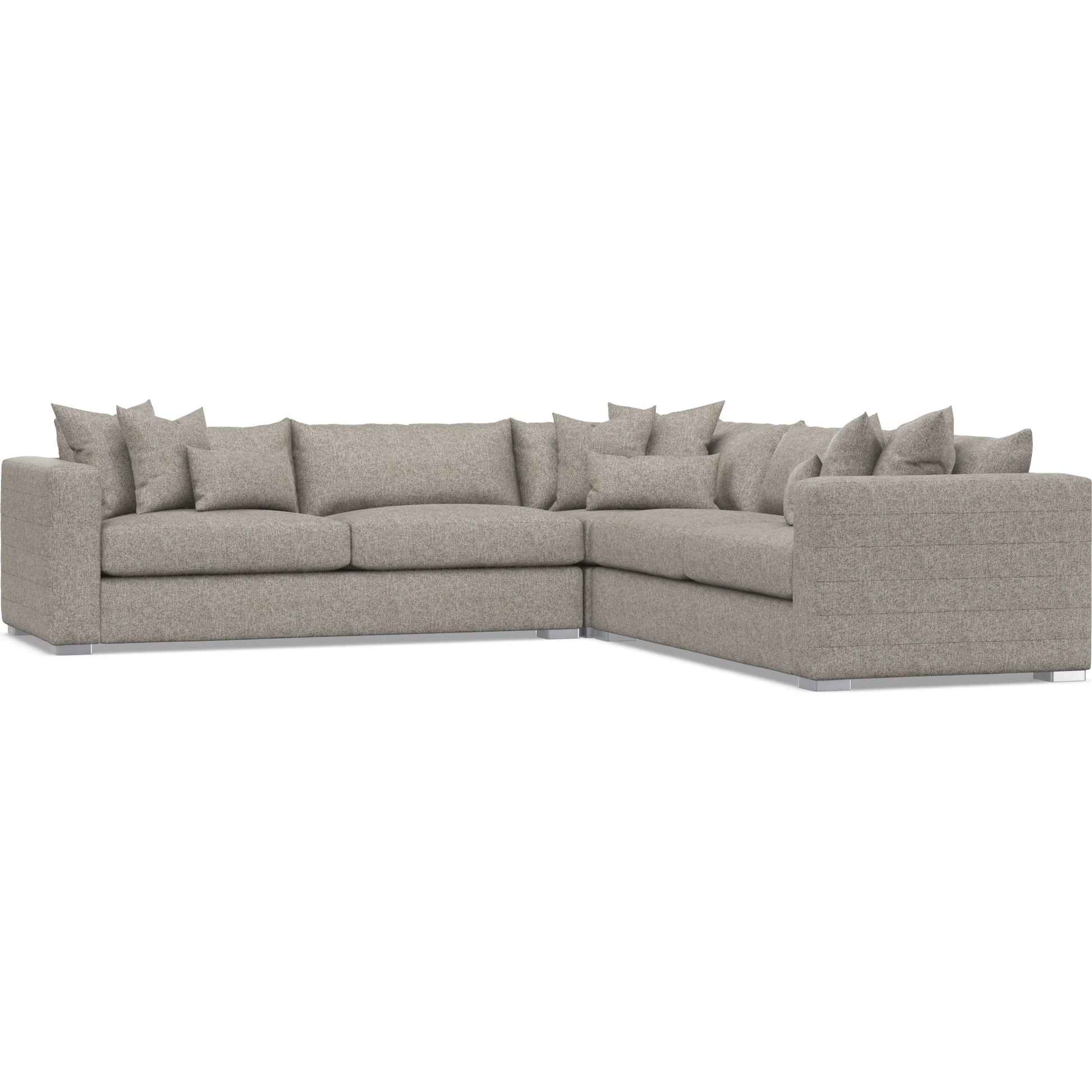 Helena 3-Piece Fabric Sectional by Bernhardt in stainless steel. Made from unique in a unique style.