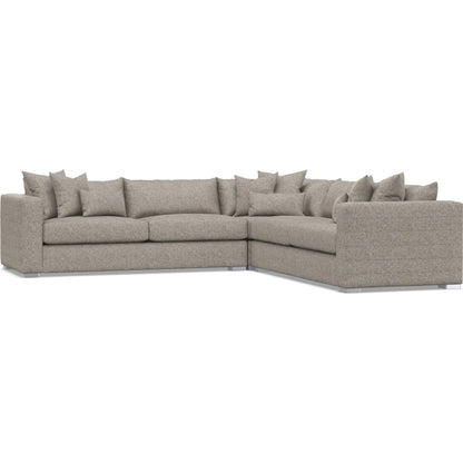 Helena 3-Piece Fabric Sectional by Bernhardt in stainless steel. Made from unique in a unique style.