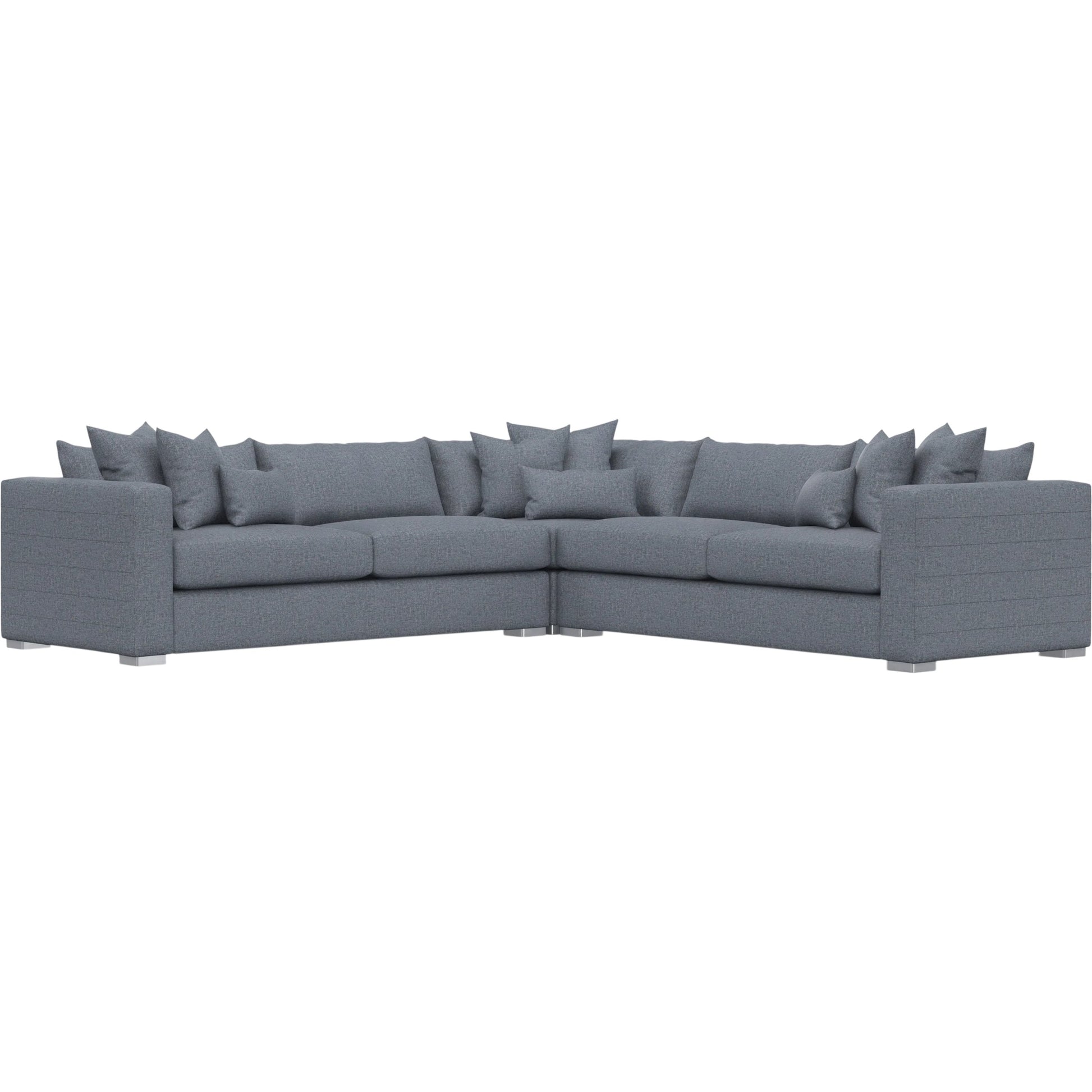 Helena 3-Piece Fabric Sectional by Bernhardt in stainless steel. Made from unique in a unique style.