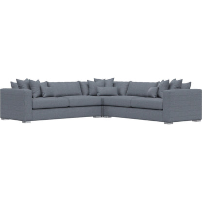 Helena 3-Piece Fabric Sectional by Bernhardt in stainless steel. Made from unique in a unique style.