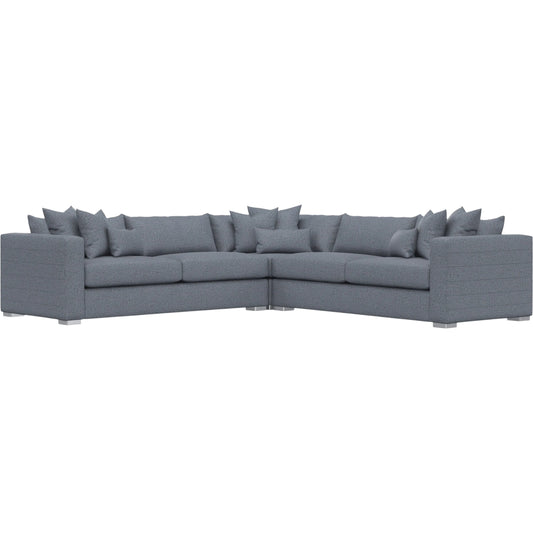 Helena 3-Piece Fabric Sectional by Bernhardt in stainless steel. Made from unique in a unique style.