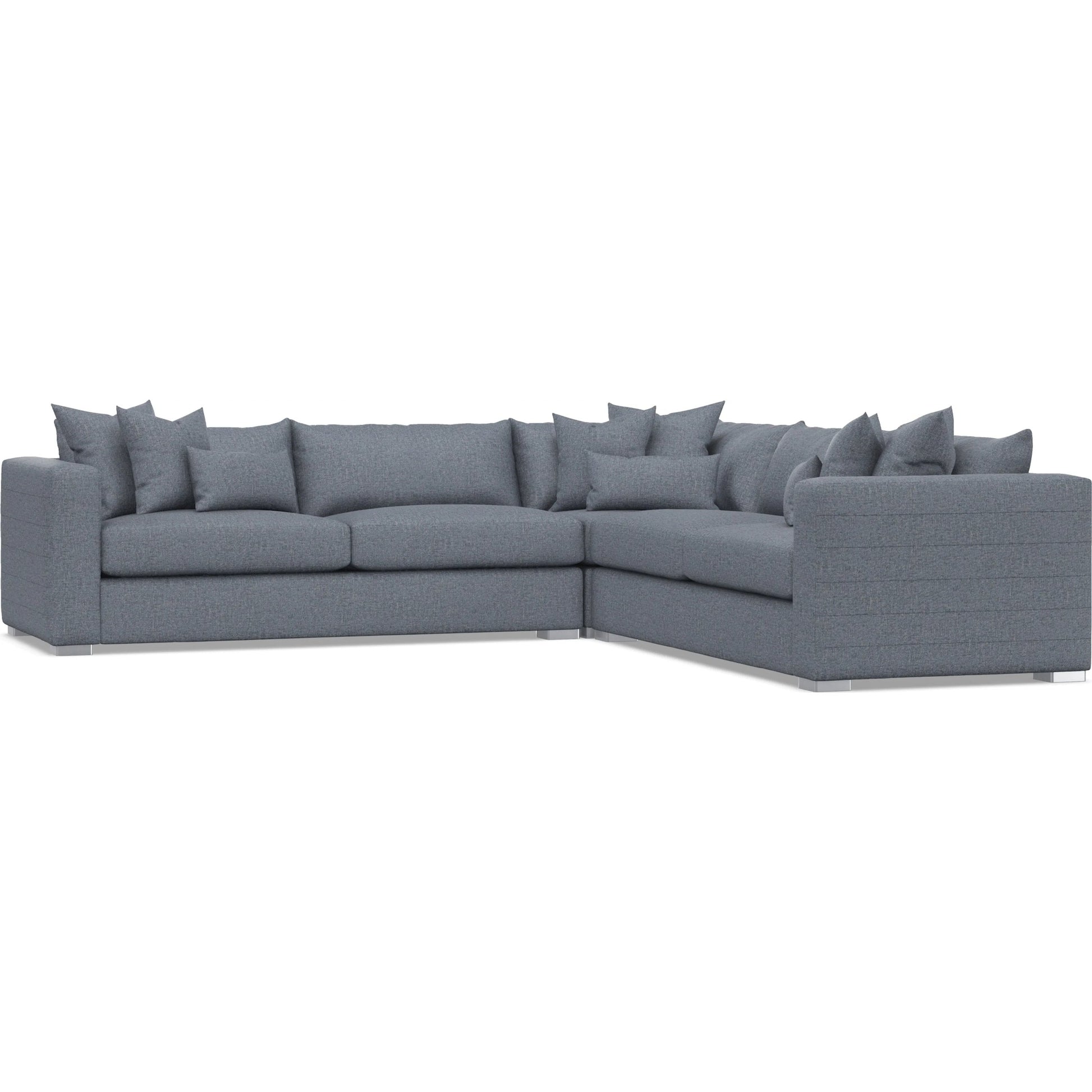Helena 3-Piece Fabric Sectional by Bernhardt in stainless steel. Made from unique in a unique style.