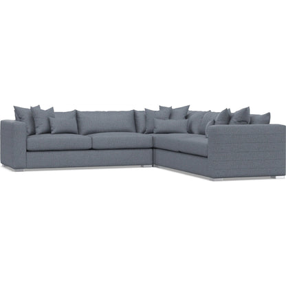 Helena 3-Piece Fabric Sectional by Bernhardt in stainless steel. Made from unique in a unique style.