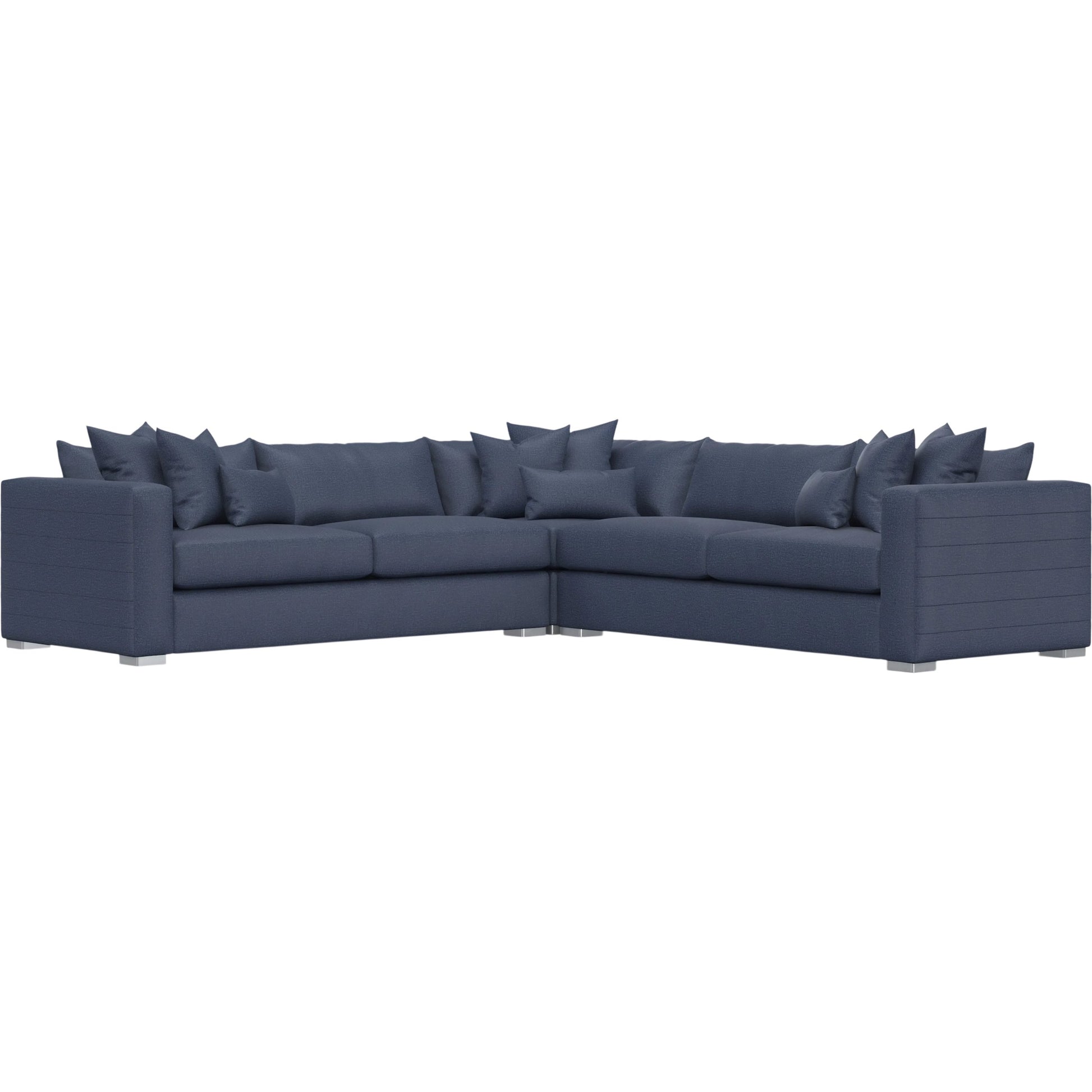 Helena 3-Piece Fabric Sectional by Bernhardt in stainless steel. Made from unique in a unique style.