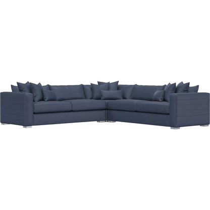 Helena 3-Piece Fabric Sectional by Bernhardt in stainless steel. Made from unique in a unique style.