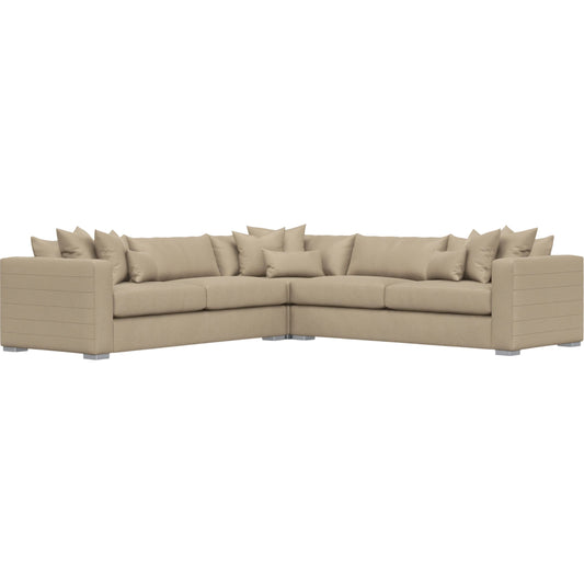 Helena 3-Piece Fabric Sectional by Bernhardt in stainless steel. Made from unique in a unique style.