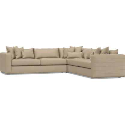 Helena 3-Piece Fabric Sectional by Bernhardt in stainless steel. Made from unique in a unique style.