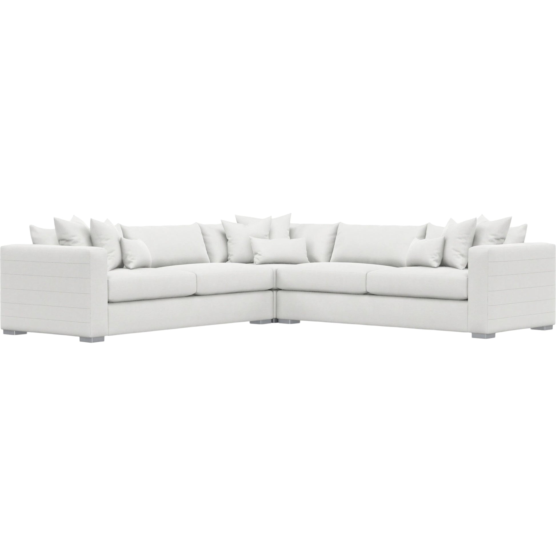 Helena 3-Piece Fabric Sectional by Bernhardt in stainless steel. Made from unique in a unique style.