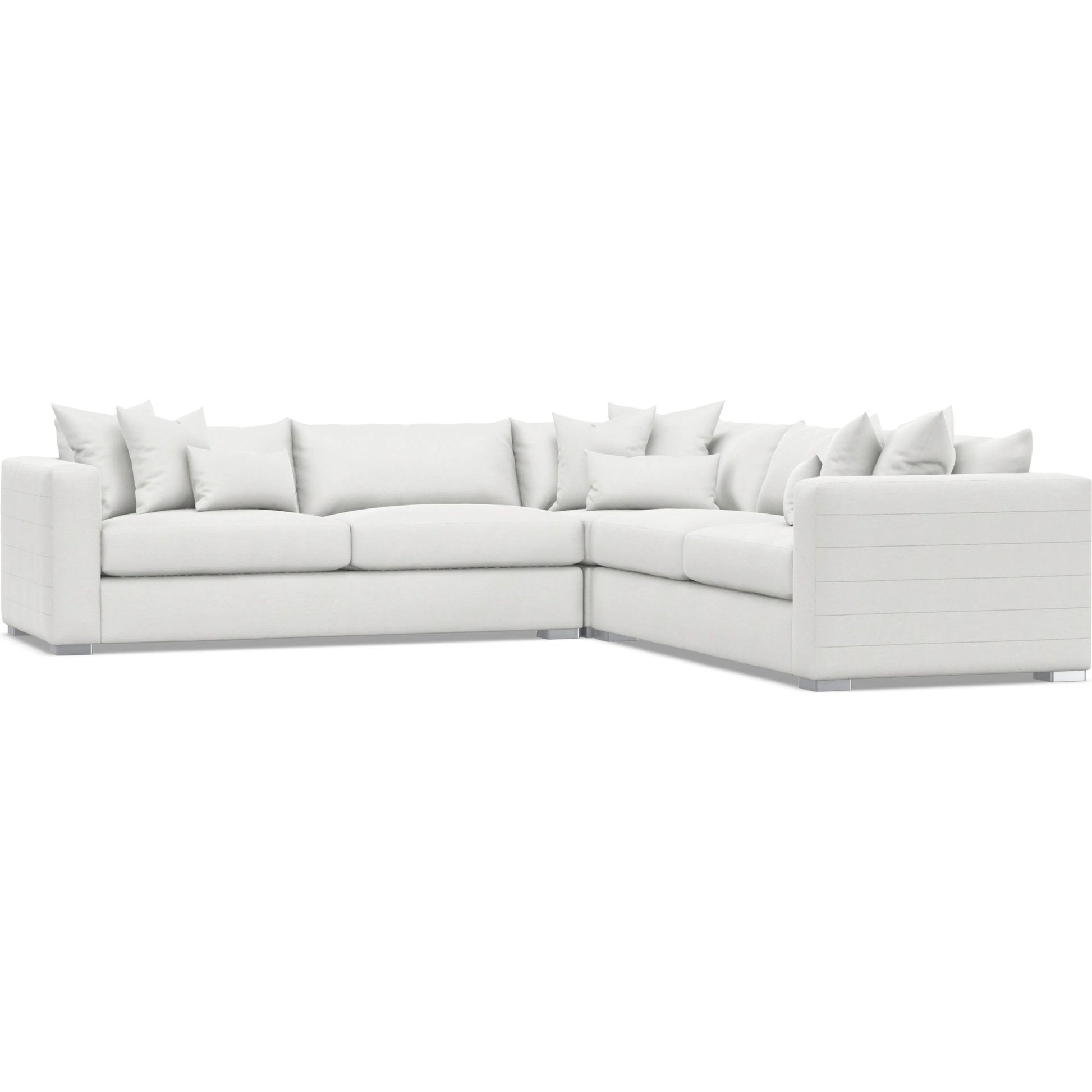 Helena 3-Piece Fabric Sectional by Bernhardt in stainless steel. Made from unique in a unique style.