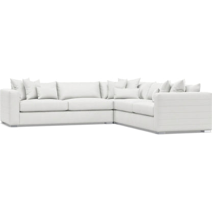 Helena 3-Piece Fabric Sectional by Bernhardt in stainless steel. Made from unique in a unique style.