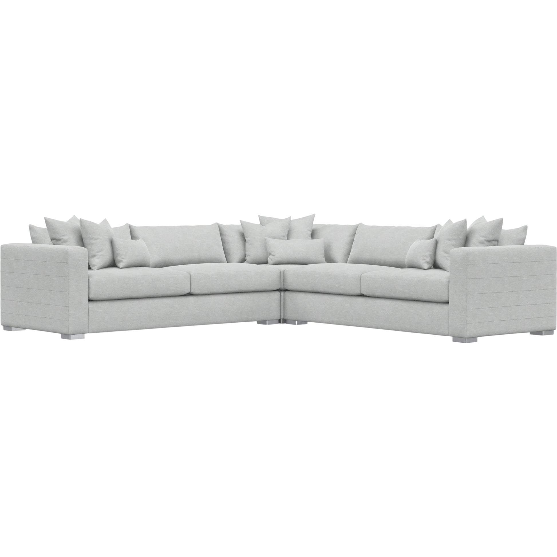 Helena 3-Piece Fabric Sectional by Bernhardt in stainless steel. Made from unique in a unique style.