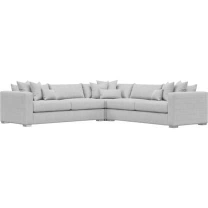 Helena 3-Piece Fabric Sectional by Bernhardt in stainless steel. Made from unique in a unique style.
