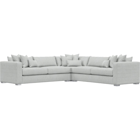Helena 3-Piece Fabric Sectional by Bernhardt in stainless steel. Made from unique in a unique style.