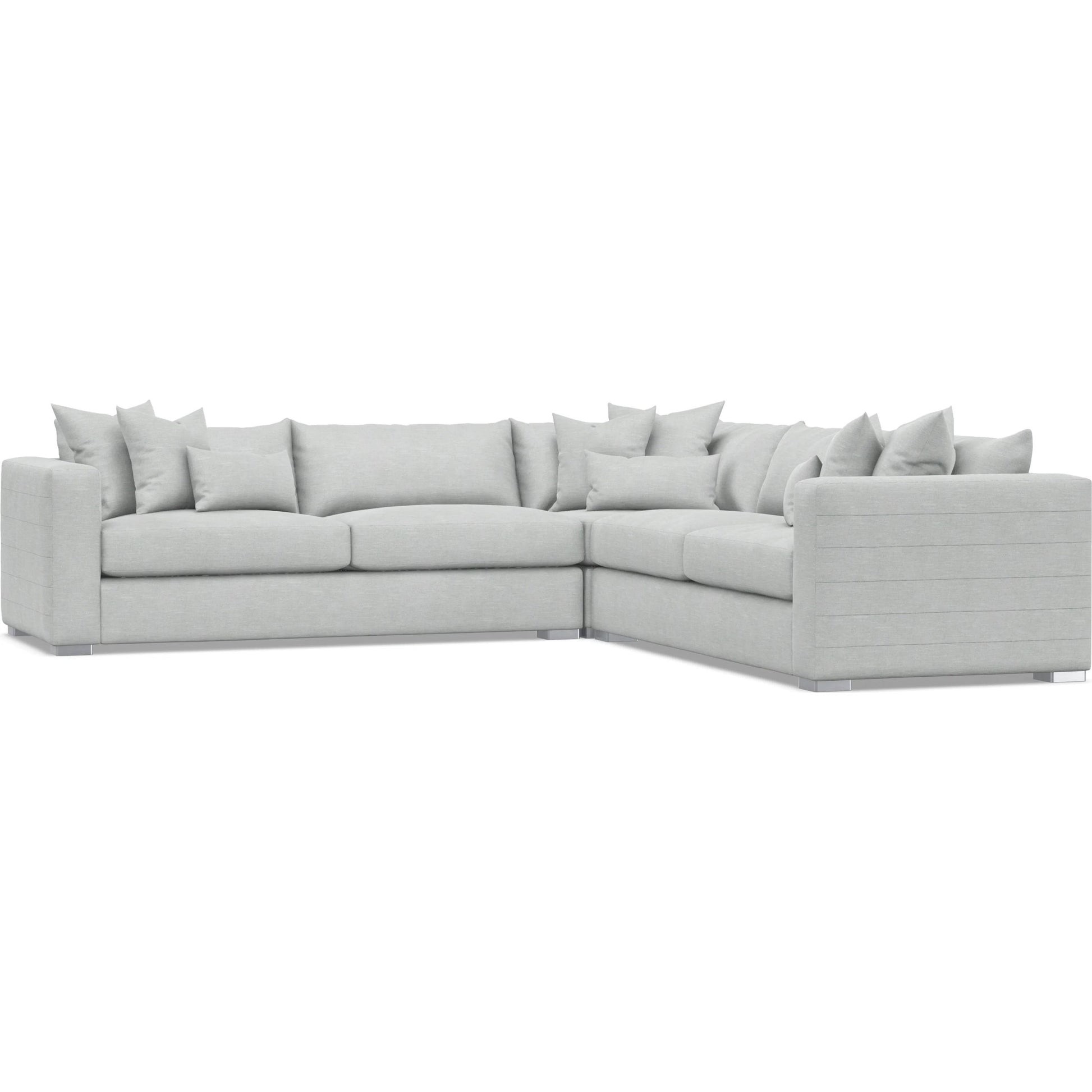 Helena 3-Piece Fabric Sectional by Bernhardt in stainless steel. Made from unique in a unique style.