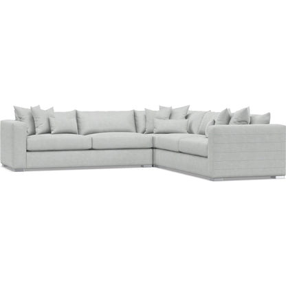 Helena 3-Piece Fabric Sectional by Bernhardt in stainless steel. Made from unique in a unique style.