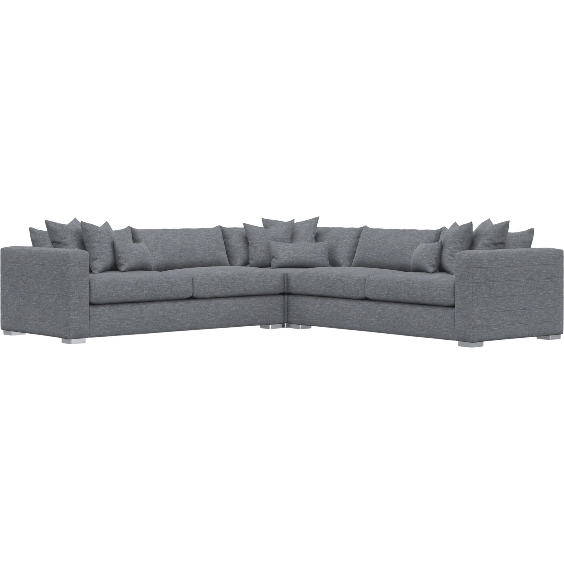 Helena 3-Piece Fabric Sectional by Bernhardt in stainless steel. Made from unique in a unique style.