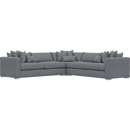 Helena 3-Piece Fabric Sectional by Bernhardt in stainless steel. Made from unique in a unique style.