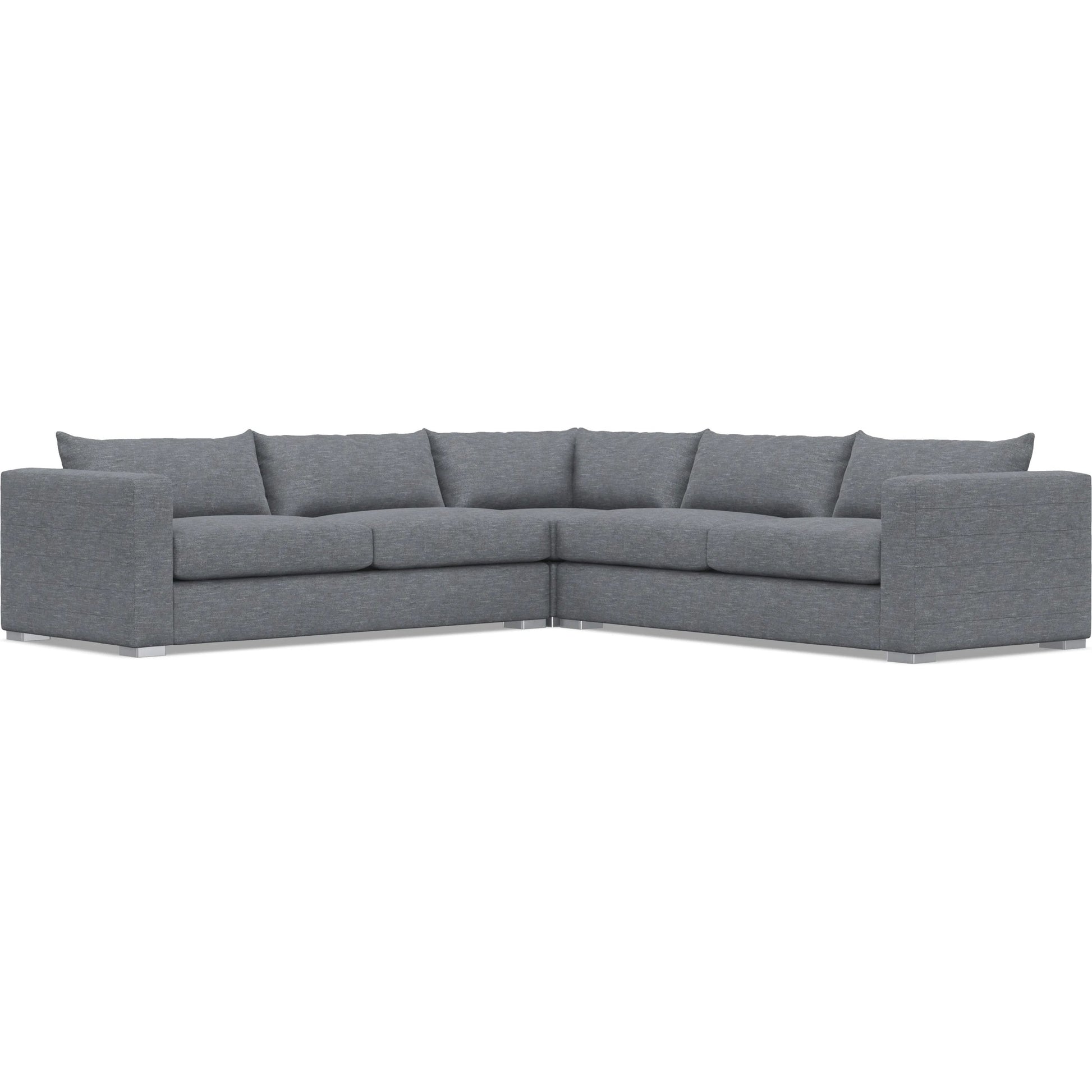 Helena 3-Piece Fabric Sectional by Bernhardt in stainless steel. Made from unique in a unique style.