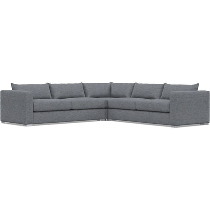 Helena 3-Piece Fabric Sectional by Bernhardt in stainless steel. Made from unique in a unique style.