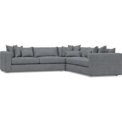 Helena 3-Piece Fabric Sectional by Bernhardt in stainless steel. Made from unique in a unique style.