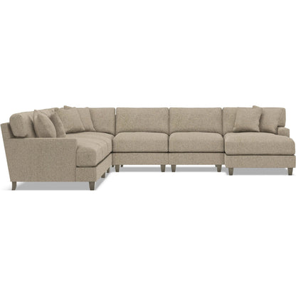 Mila 6-Piece Fabric Sectional by Bernhardt in wdf, 789 portobello. Made from unique in a unique style.