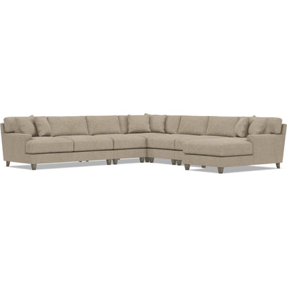 Mila 6-Piece Fabric Sectional by Bernhardt in wdf, 789 portobello. Made from unique in a unique style.