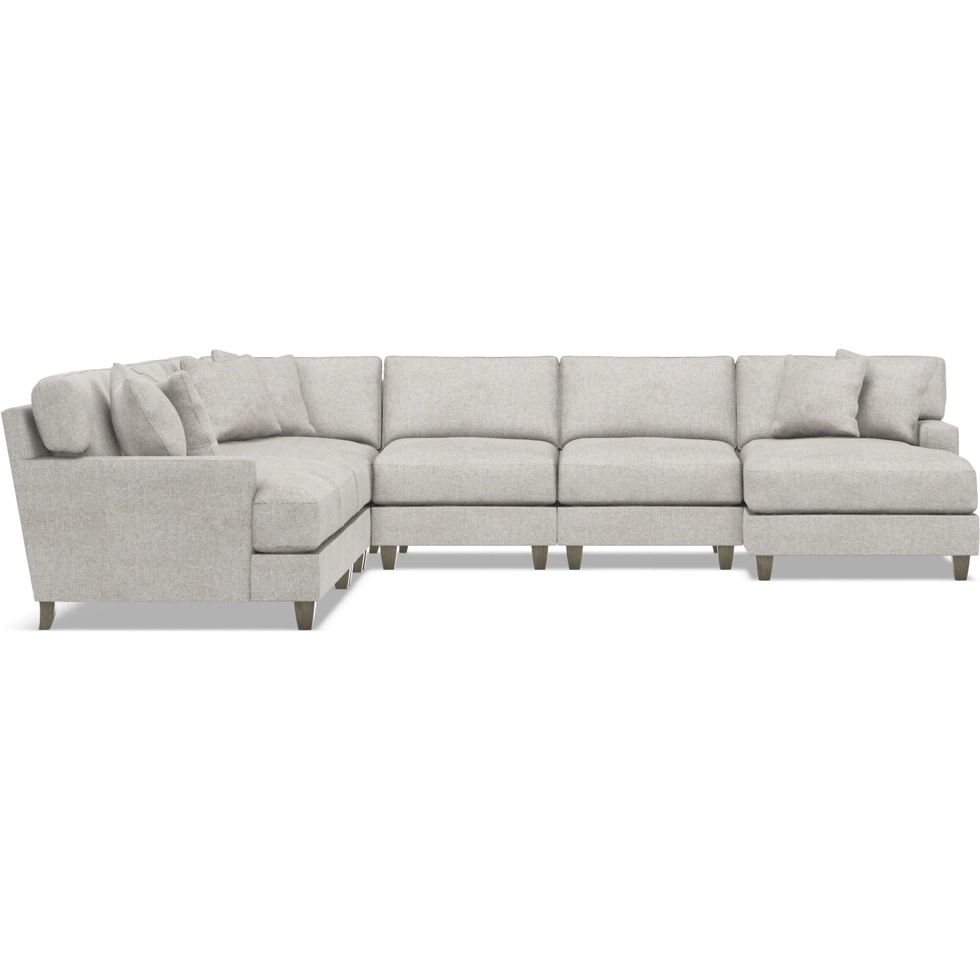 Mila 6-Piece Fabric Sectional by Bernhardt in wdf, 789 portobello. Made from unique in a unique style.