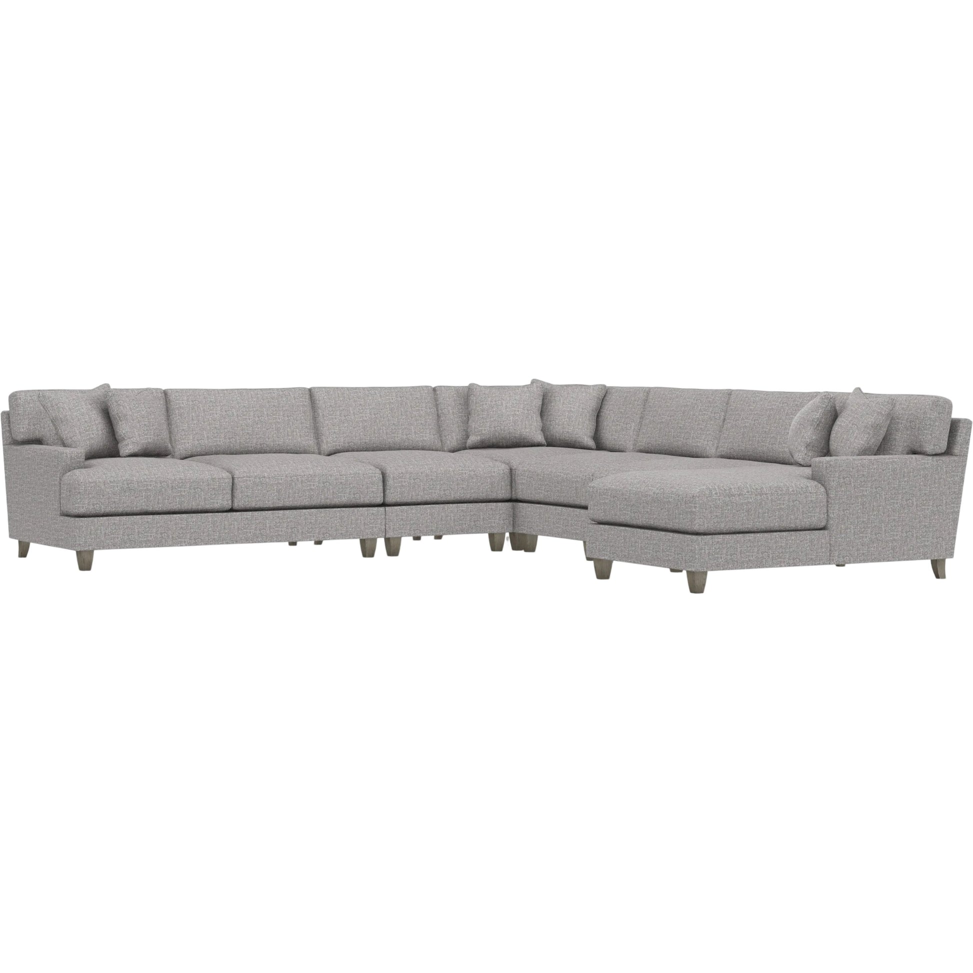 Mila 6-Piece Fabric Sectional by Bernhardt in wdf, 789 portobello. Made from unique in a unique style.