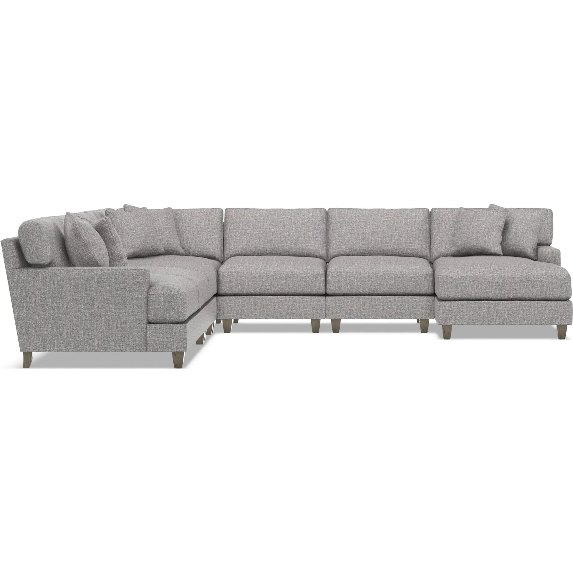 Mila 6-Piece Fabric Sectional by Bernhardt in wdf, 789 portobello. Made from unique in a unique style.