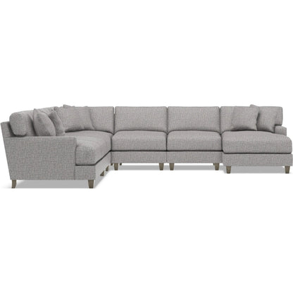 Mila 6-Piece Fabric Sectional by Bernhardt in wdf, 789 portobello. Made from unique in a unique style.