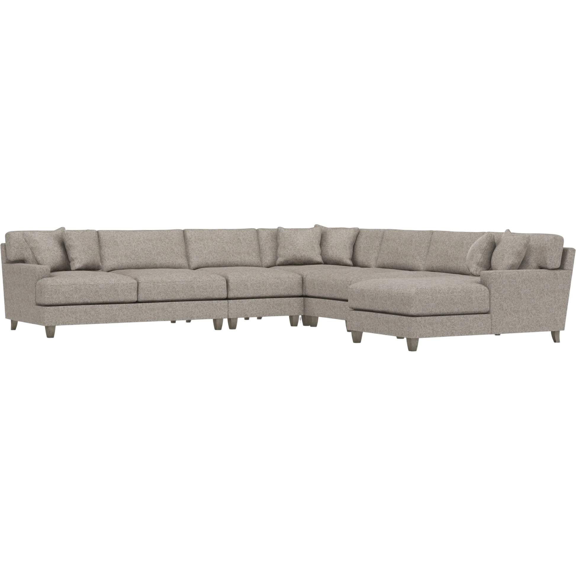 Mila 6-Piece Fabric Sectional by Bernhardt in wdf, 789 portobello. Made from unique in a unique style.