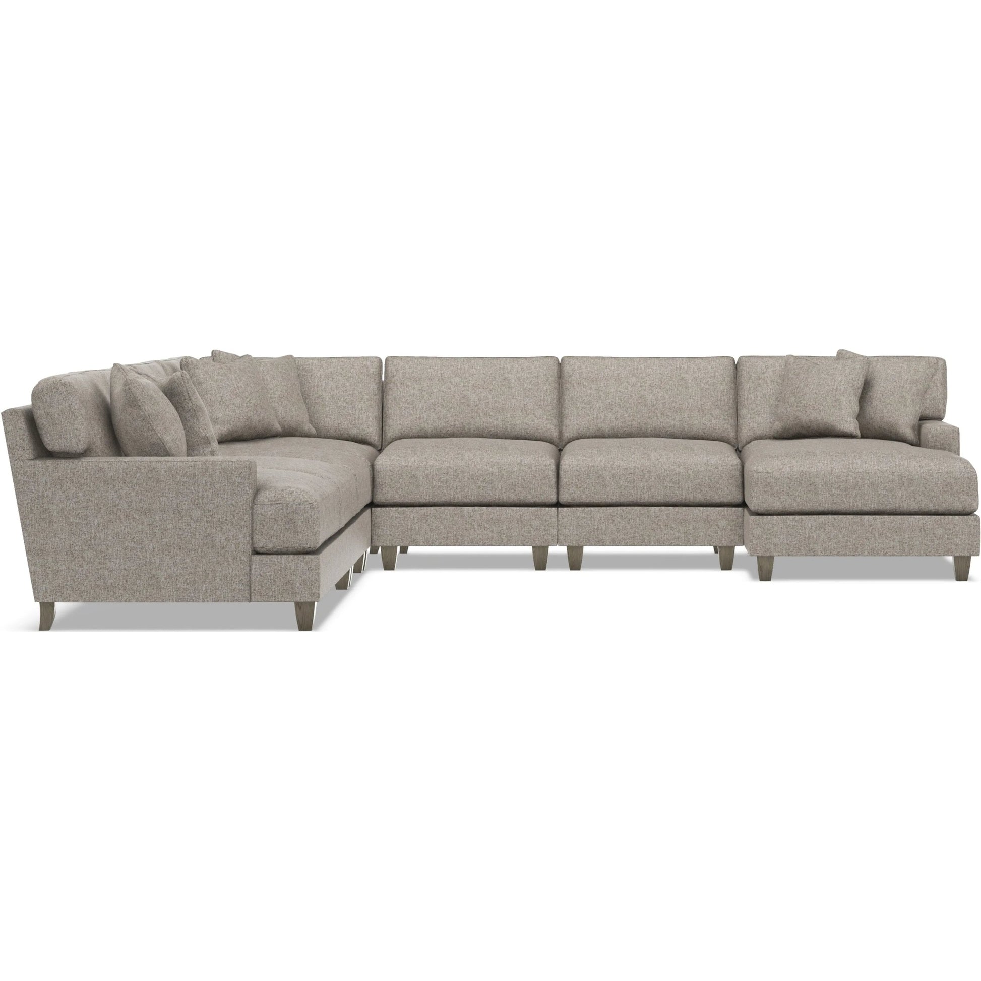 Mila 6-Piece Fabric Sectional by Bernhardt in wdf, 789 portobello. Made from unique in a unique style.