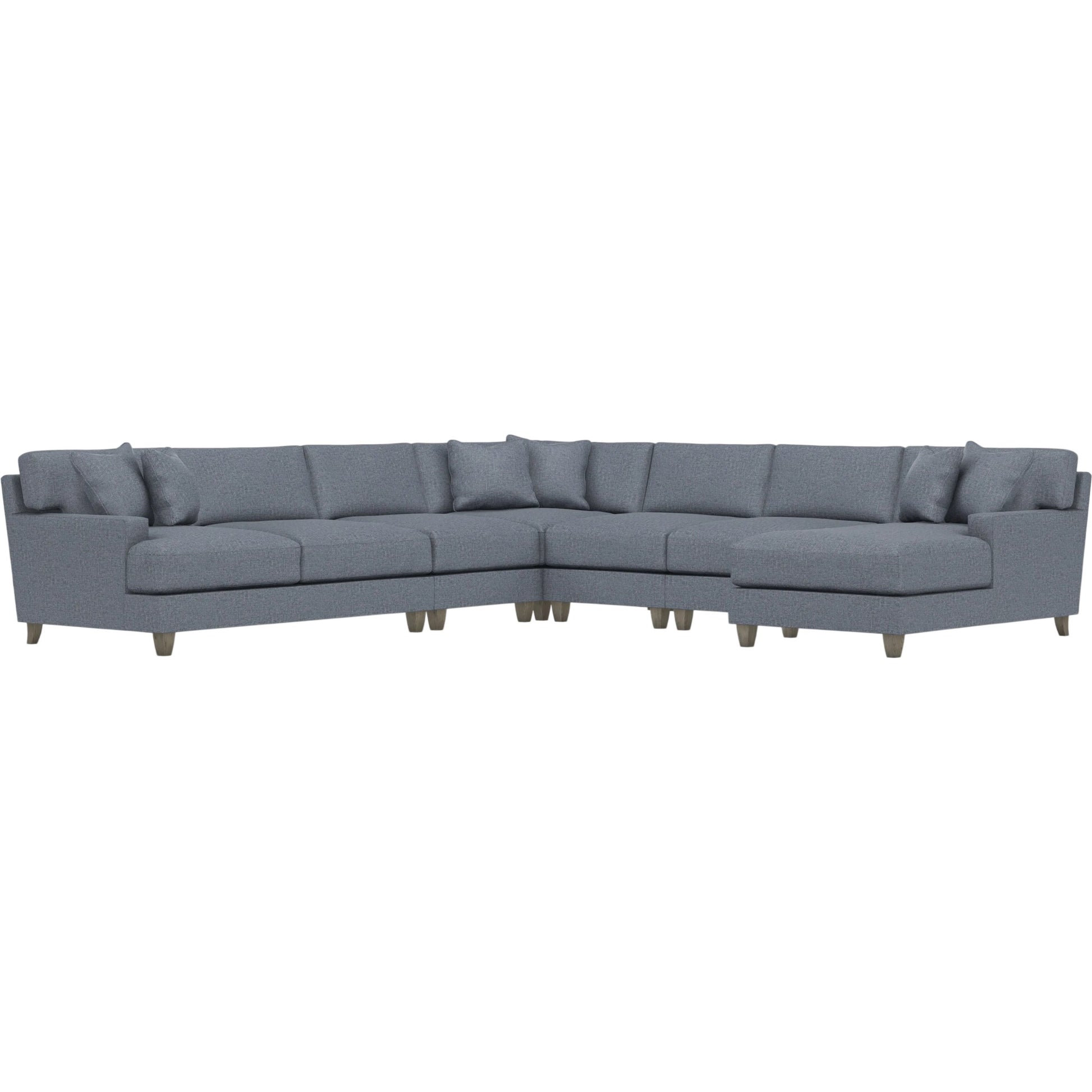 Mila 6-Piece Fabric Sectional by Bernhardt in wdf, 789 portobello. Made from unique in a unique style.