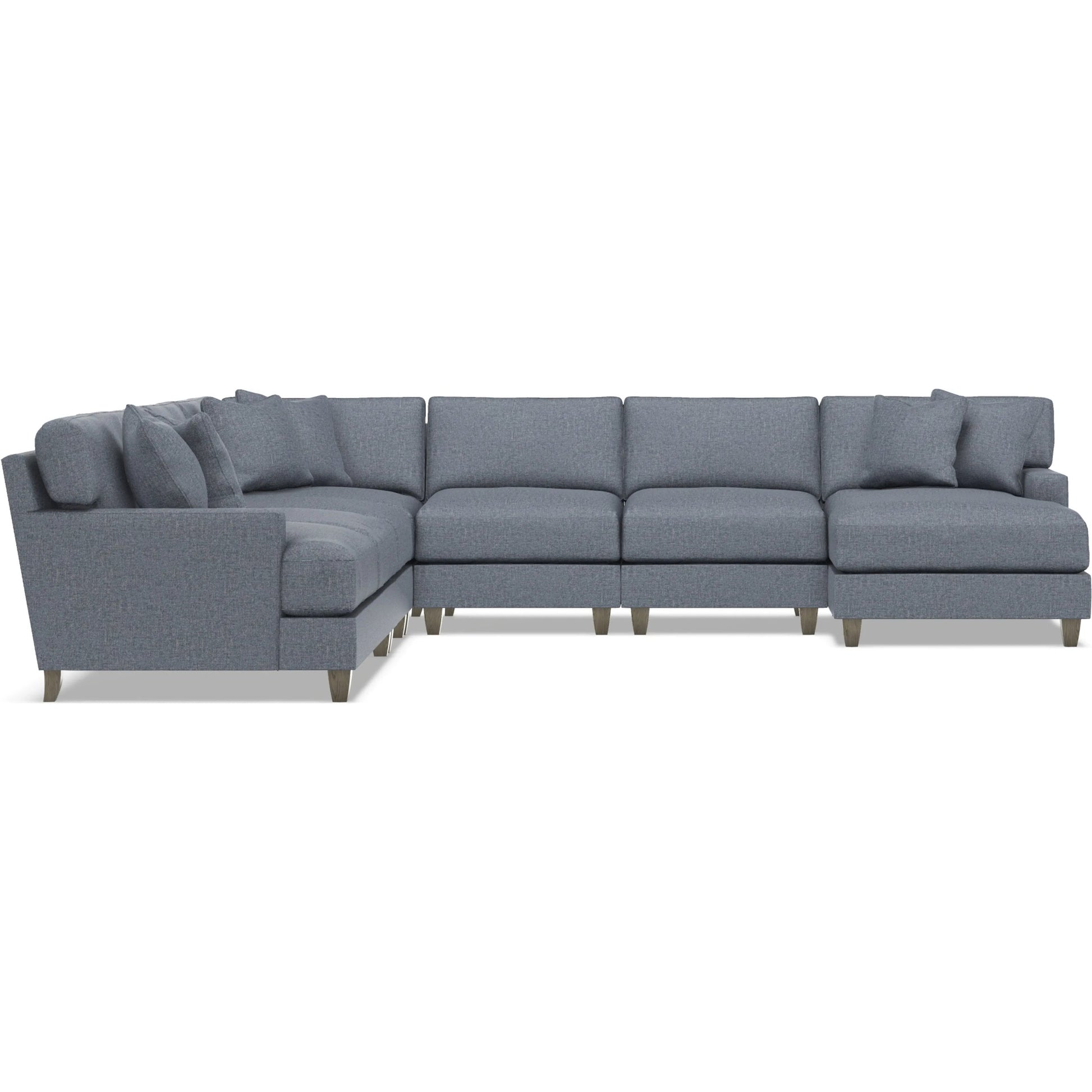 Mila 6-Piece Fabric Sectional by Bernhardt in wdf, 789 portobello. Made from unique in a unique style.