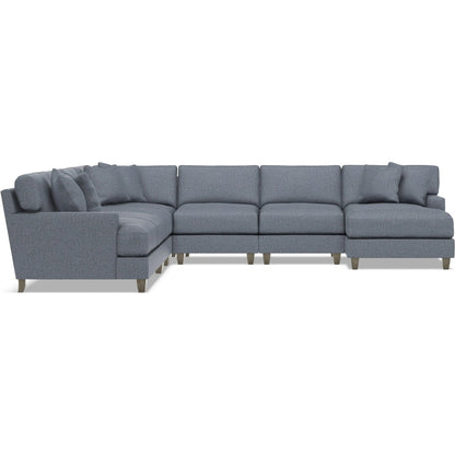 Mila 6-Piece Fabric Sectional by Bernhardt in wdf, 789 portobello. Made from unique in a unique style.