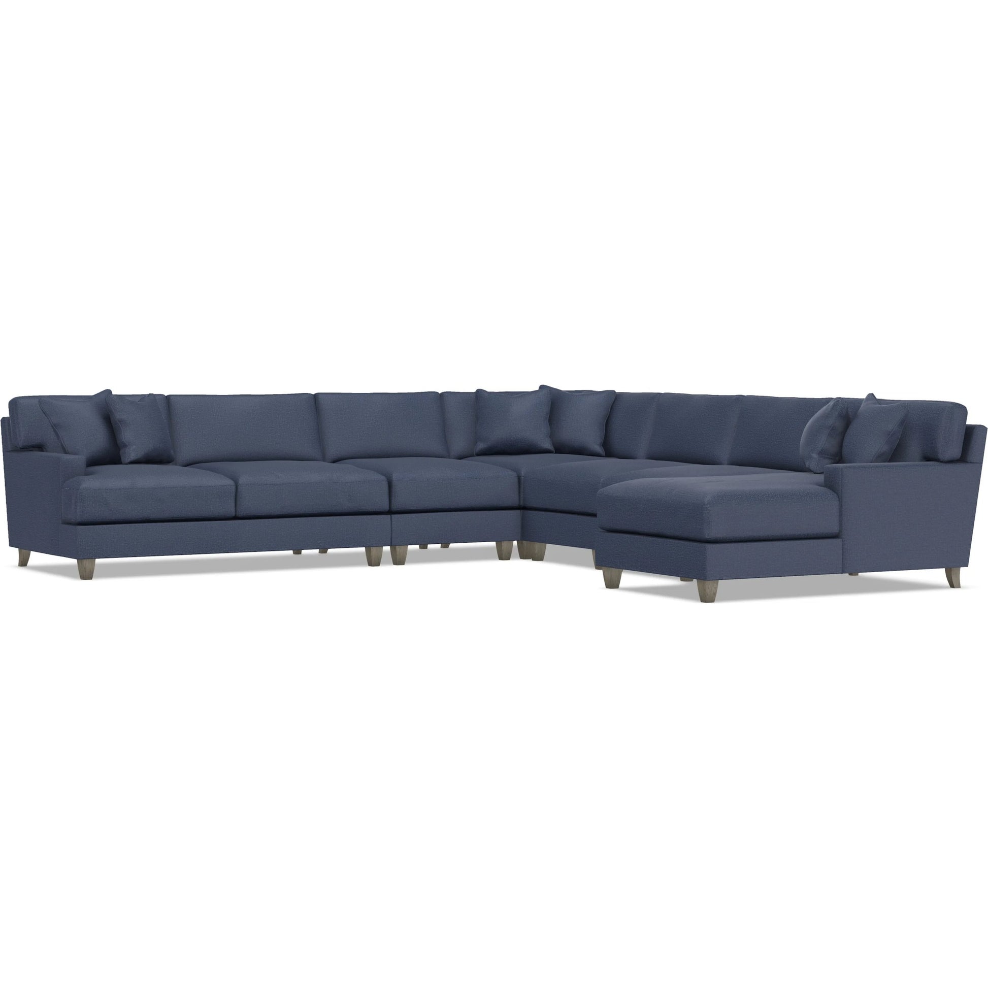 Mila 6-Piece Fabric Sectional by Bernhardt in wdf, 789 portobello. Made from unique in a unique style.