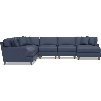 Mila 6-Piece Fabric Sectional by Bernhardt in wdf, 789 portobello. Made from unique in a unique style.