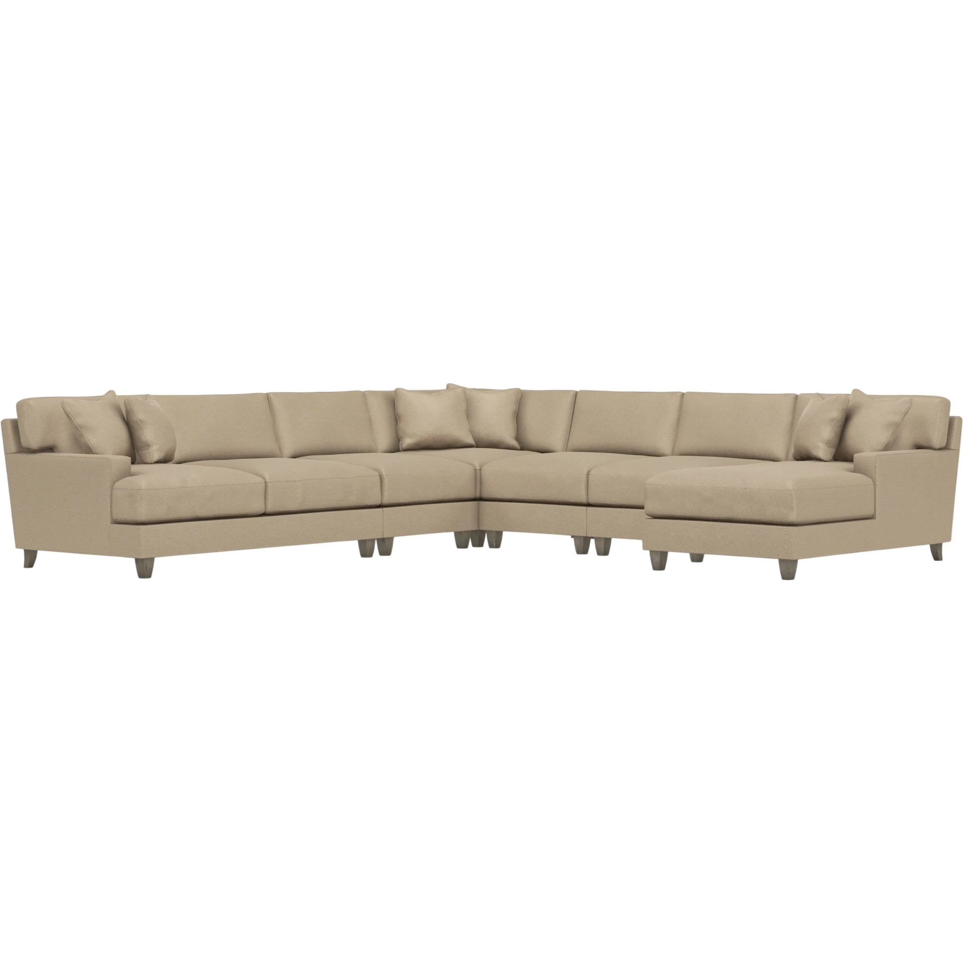 Mila 6-Piece Fabric Sectional by Bernhardt in wdf, 789 portobello. Made from unique in a unique style.