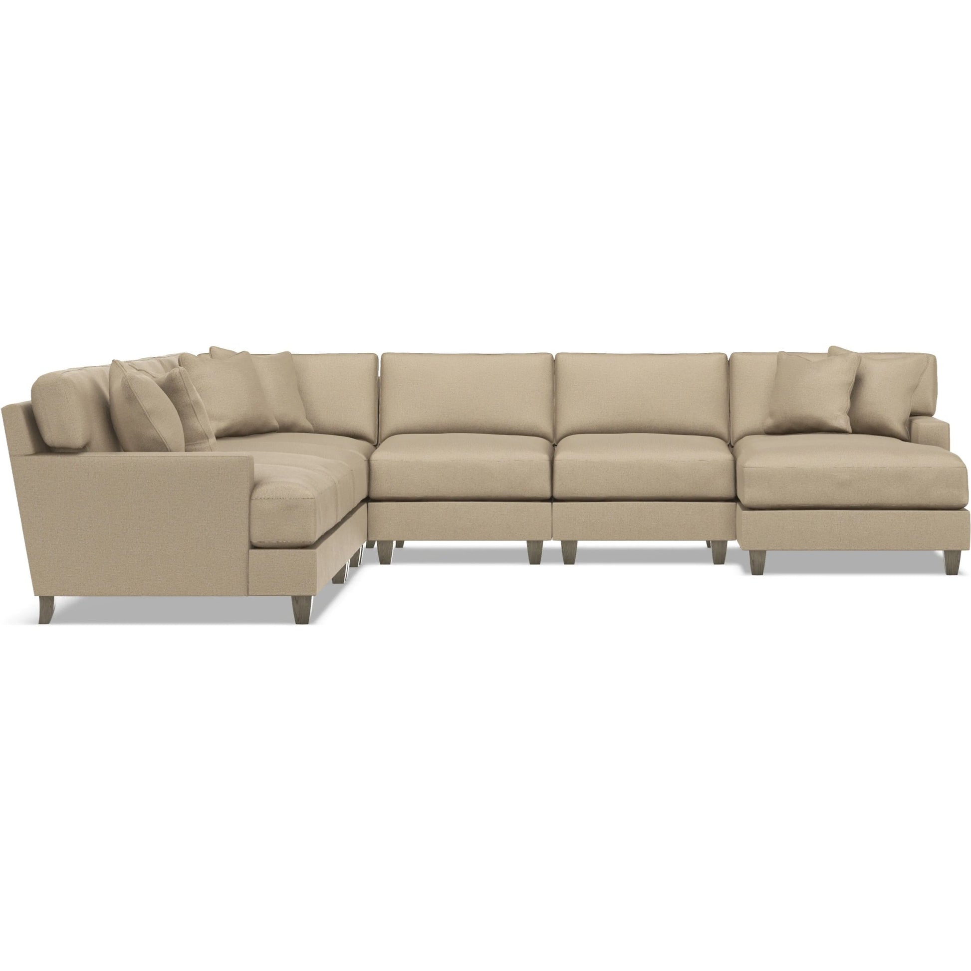 Mila 6-Piece Fabric Sectional by Bernhardt in wdf, 789 portobello. Made from unique in a unique style.