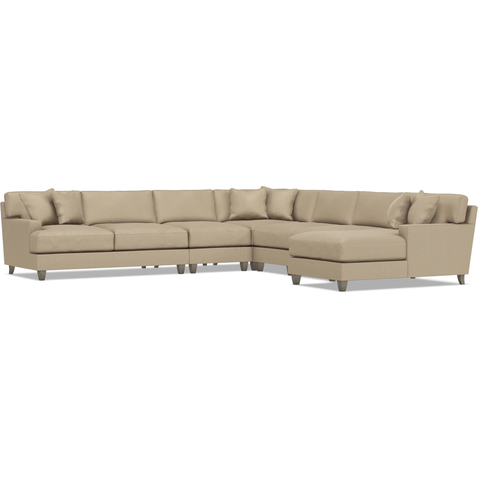 Mila 6-Piece Fabric Sectional by Bernhardt in wdf, 789 portobello. Made from unique in a unique style.