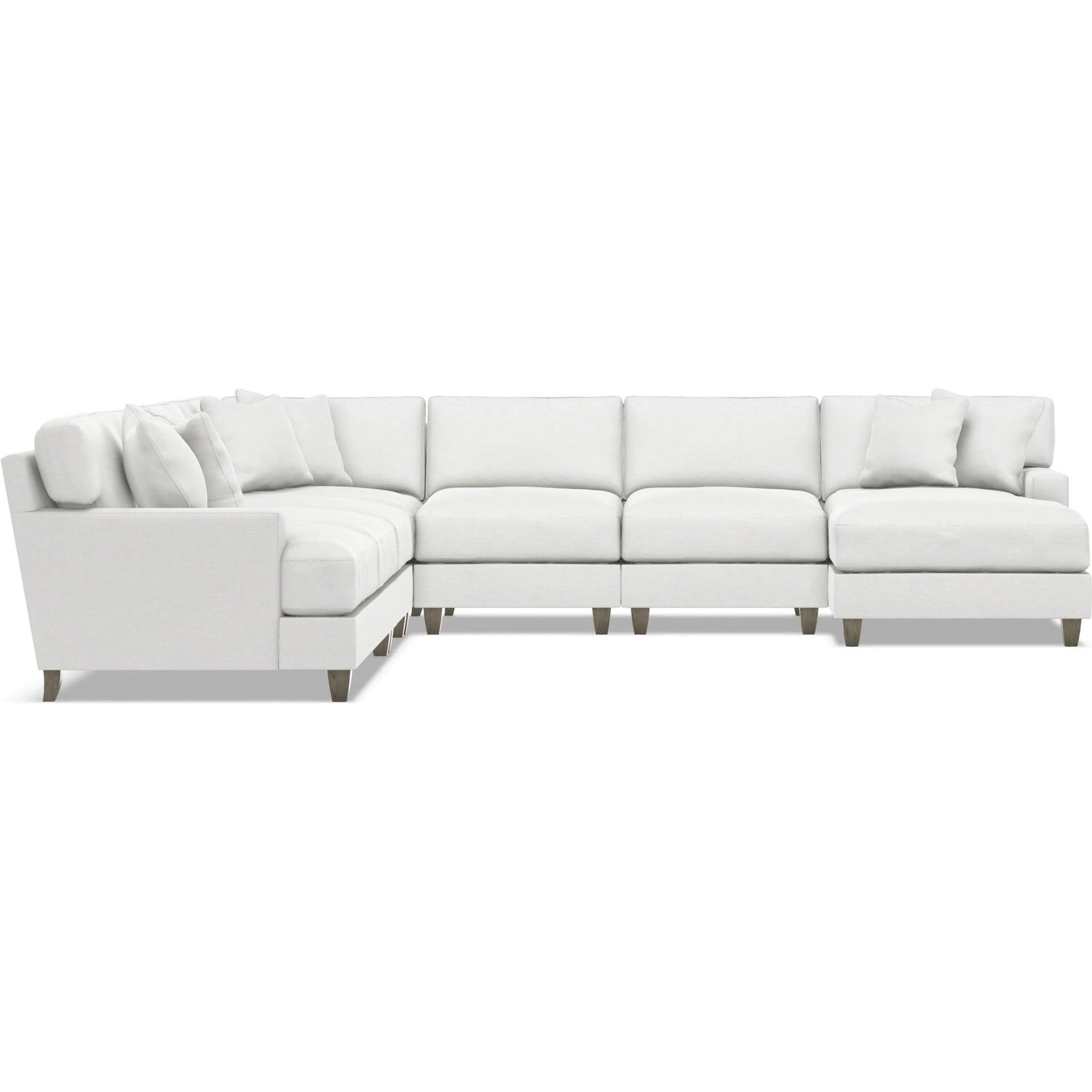 Mila 6-Piece Fabric Sectional by Bernhardt in wdf, 789 portobello. Made from unique in a unique style.