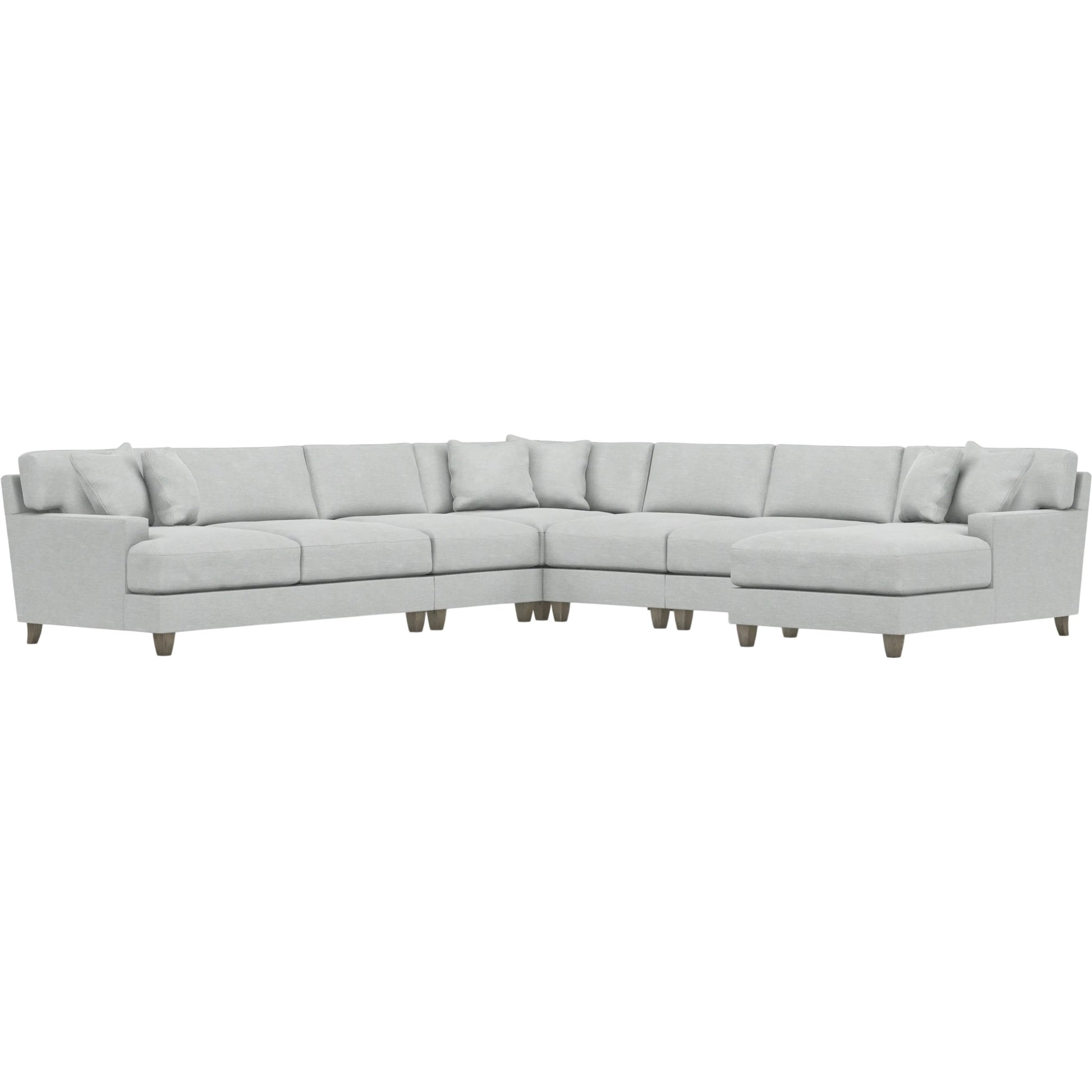 Mila 6-Piece Fabric Sectional by Bernhardt in wdf, 789 portobello. Made from unique in a unique style.