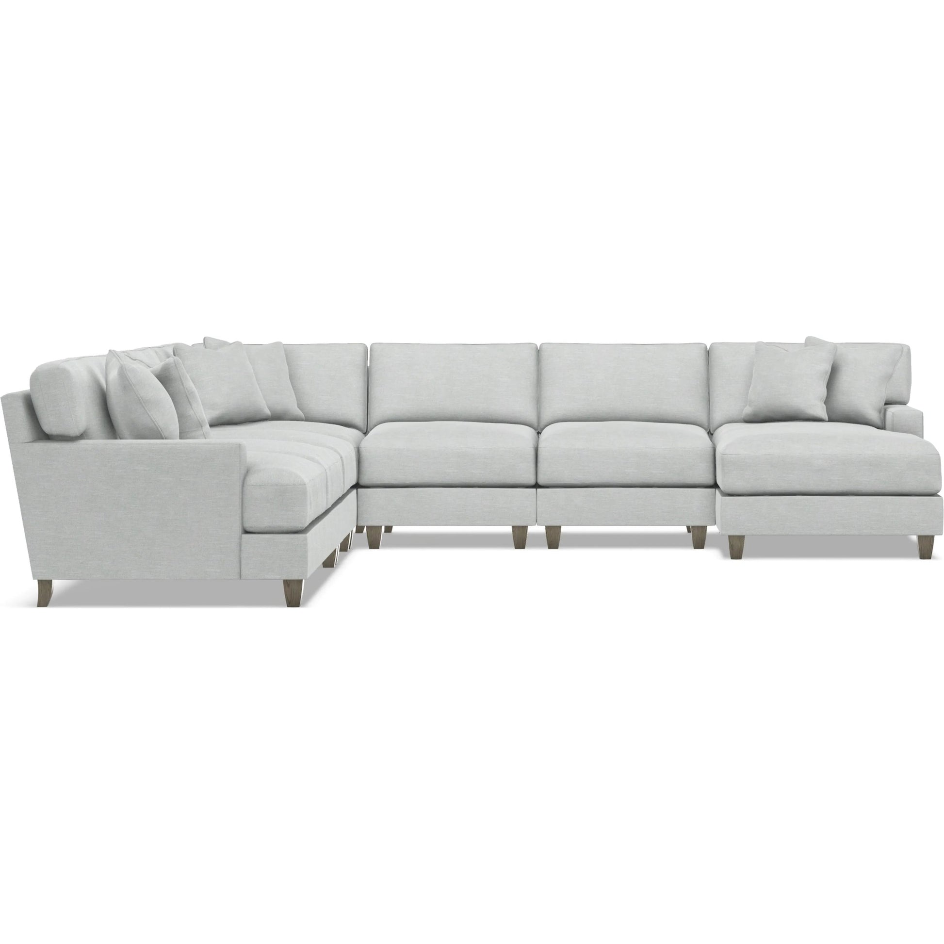 Mila 6-Piece Fabric Sectional by Bernhardt in wdf, 789 portobello. Made from unique in a unique style.
