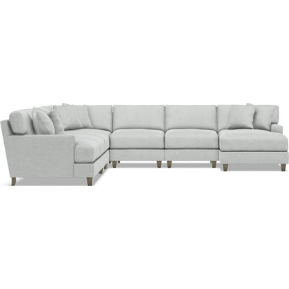 Mila 6-Piece Fabric Sectional by Bernhardt in wdf, 789 portobello. Made from unique in a unique style.