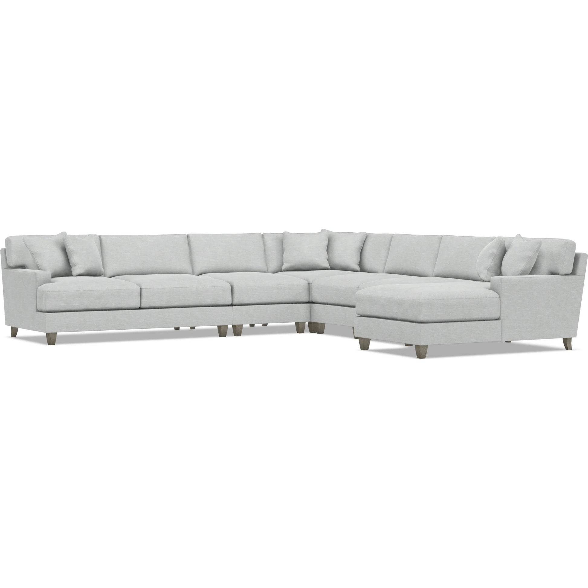 Mila 6-Piece Fabric Sectional by Bernhardt in wdf, 789 portobello. Made from unique in a unique style.