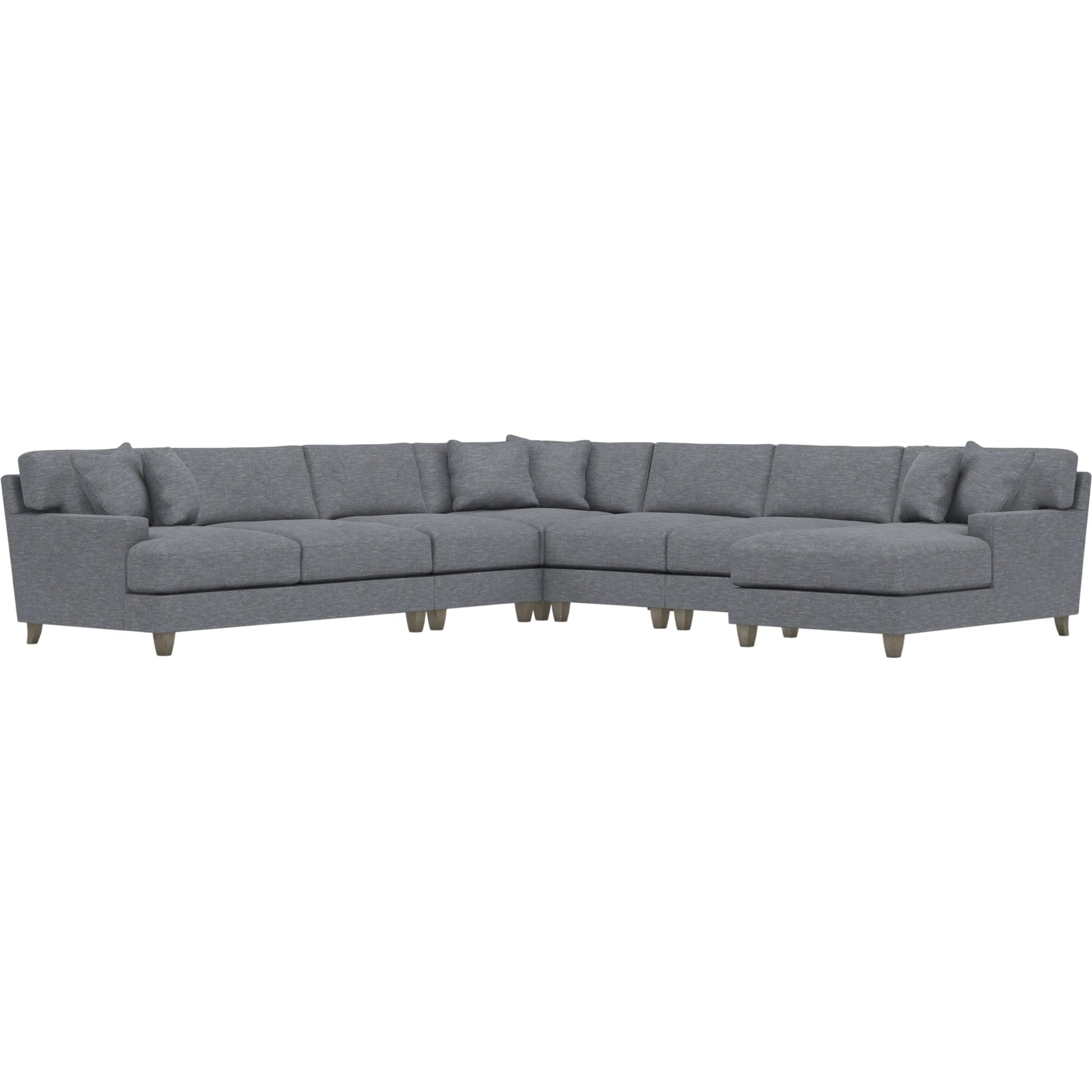 Mila 6-Piece Fabric Sectional by Bernhardt in wdf, 789 portobello. Made from unique in a unique style.