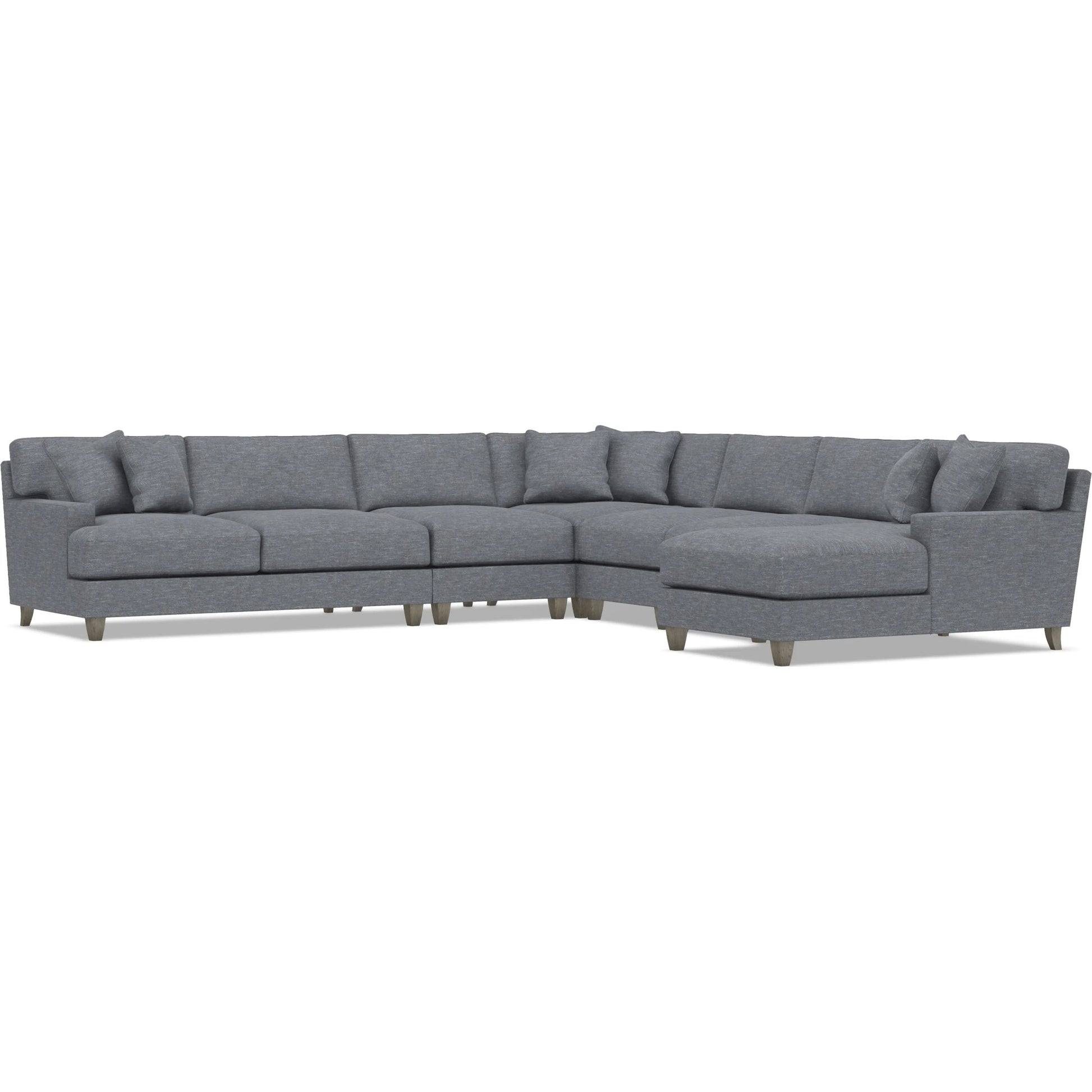 Mila 6-Piece Fabric Sectional by Bernhardt in wdf, 789 portobello. Made from unique in a unique style.