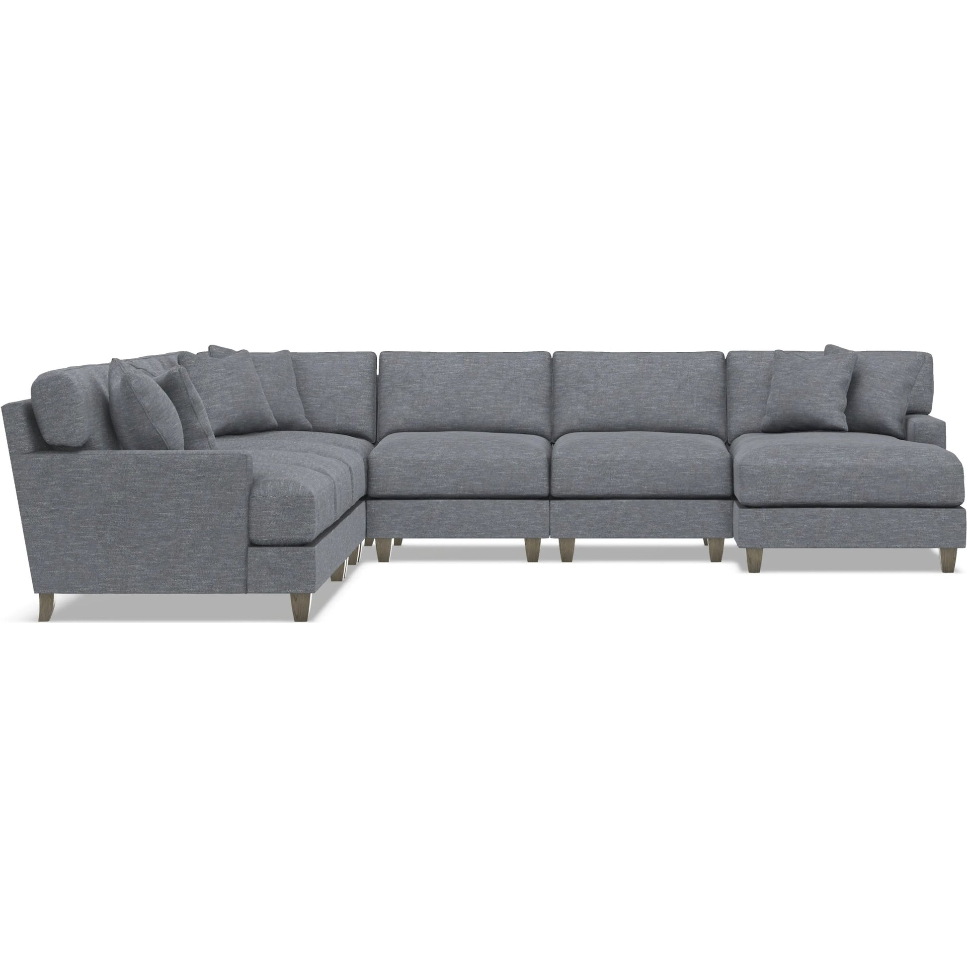 Mila 6-Piece Fabric Sectional by Bernhardt in wdf, 789 portobello. Made from unique in a unique style.