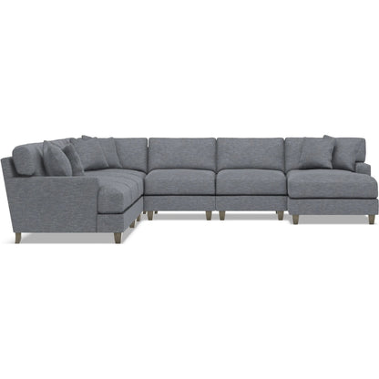 Mila 6-Piece Fabric Sectional by Bernhardt in wdf, 789 portobello. Made from unique in a unique style.